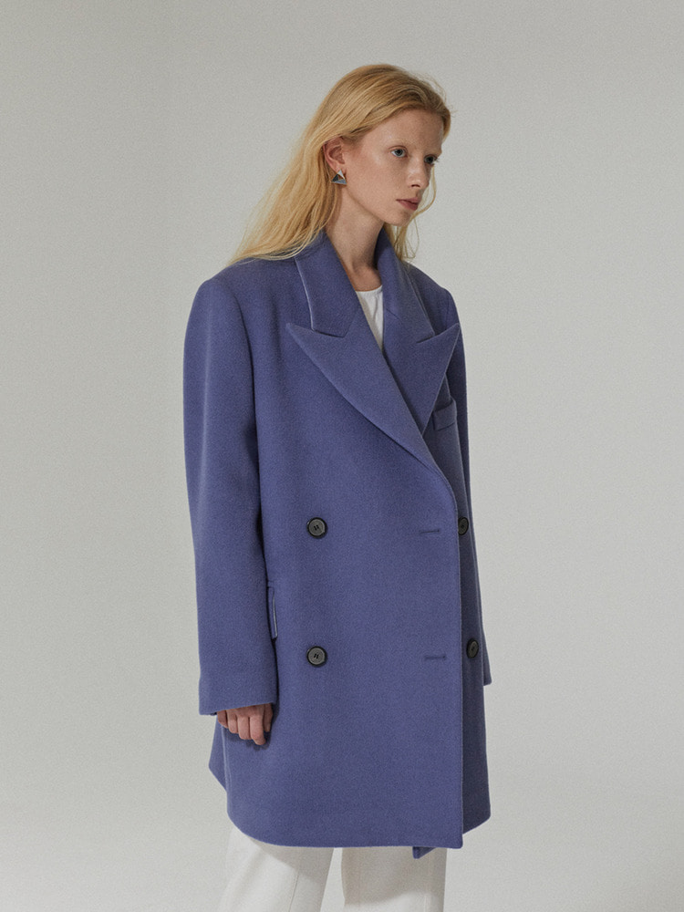 DOUBLE BREASTED WOOL COAT