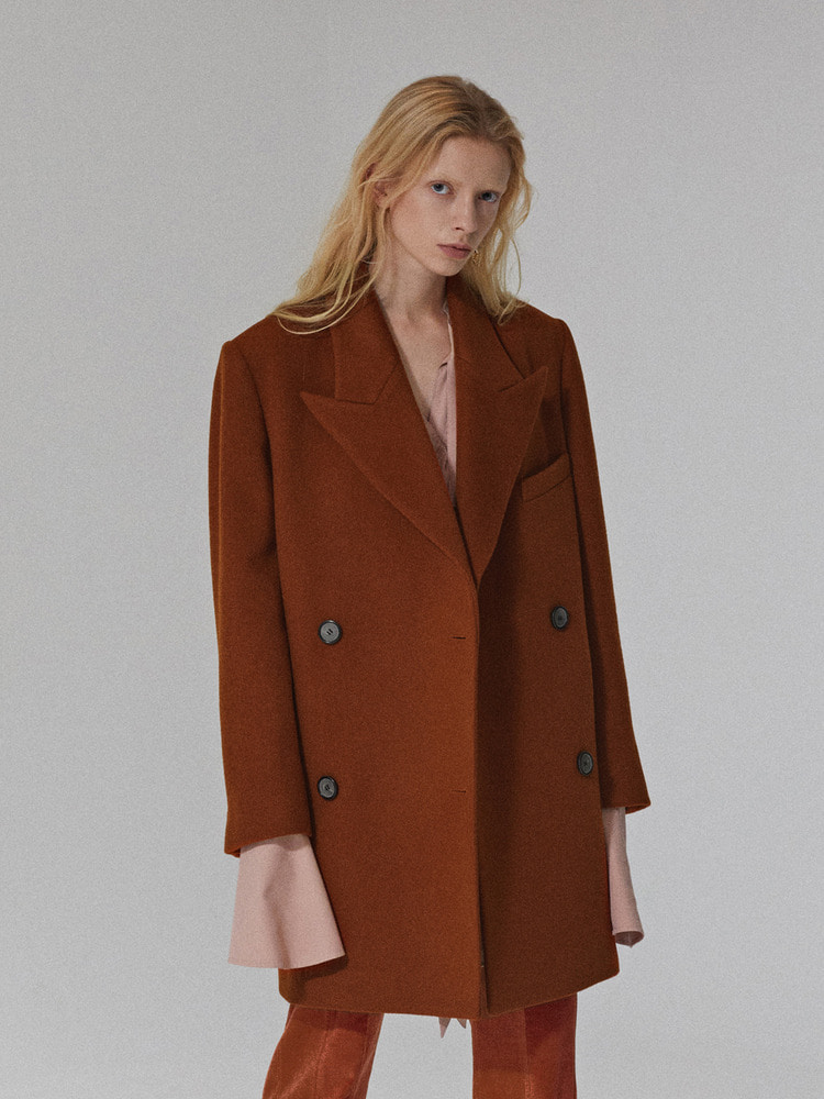 DOUBLE BREASTED WOOL COAT